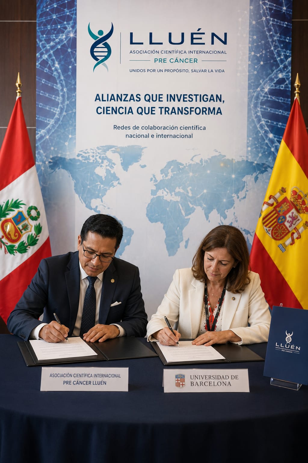 Foto de un apretón de manos formal y entrega de documentos